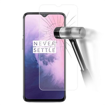 OnePlus 7 edzett üveg képernyővédő fólia - 9H, 0,3 mm - átlátszó