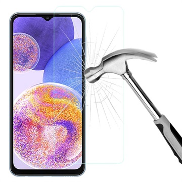 Samsung Galaxy A23 edzett üveg képernyővédő fólia - átlátszó