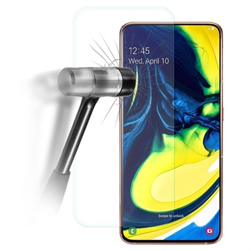 Samsung Galaxy A80 edzett üveg képernyővédő fólia - 9H, 0,3mm - átlátszó