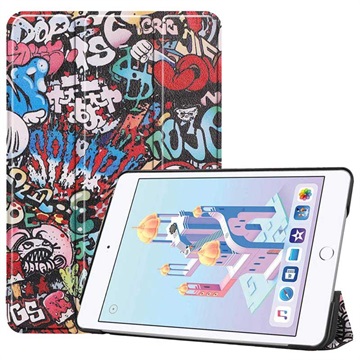 Három hajtható sorozatú iPad Mini (2019) Smart Folio tok - Graffiti