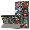 Tri-fold Series Lenovo Tab M8 (HD), Tab M8 (FHD) fóliás tok - Graffiti