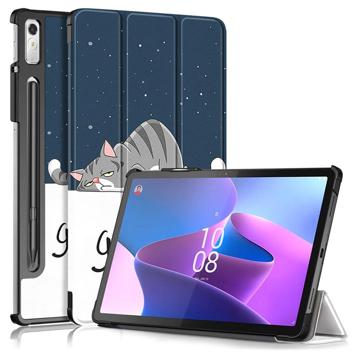 Három Hajtható Sorozatú Lenovo Tab P11 Pro Gen 2 Smart Folio Tok - Macska