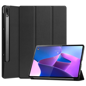 Lenovo Tab P12 Pro Tri-fold sorozatú Smart Folio tok - Fekete