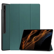 Samsung Galaxy Tab S9 Ultra Tri-fold sorozatú Smart Folio tok - Zöld