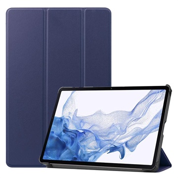 Háromszoros sorozatú Samsung Galaxy Tab S8 Smart Folio tok - sötétkék