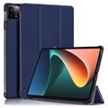 Tri-Fold Sorozatú Xiaomi Pad 6/Pad 6 Pro Smart Folio Tok - Kék