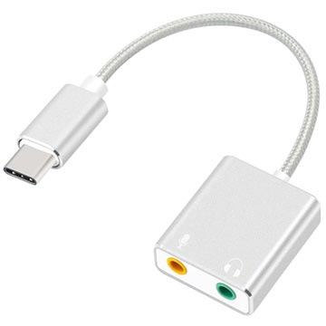 USB-C / AUX fejhallgató és mikrofon audioadapter