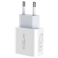 USB-C tápellátású fali töltő - 20 W - fehér