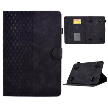 Universal 3D Pattern Smart Tablet Folio Case - 10" - Black