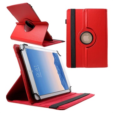 Univerzális Rotary Folio tok táblagépekhez - 9-10" - Piros