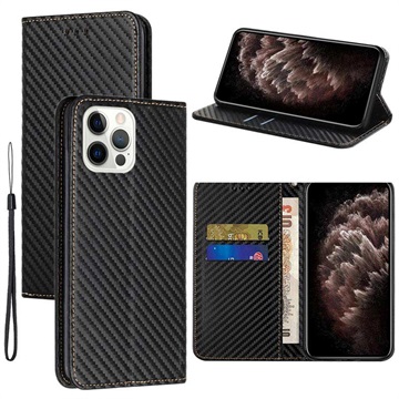 iPhone 14 Pro Wallet Case - Carbon Fiber - Black