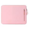 Water Resistant Elegant Oxford Laptop Sleeve w. Side Pocket - 14.6" - Pink