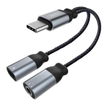 XO NBR160B USB-C to AUX & USB-C Adapter