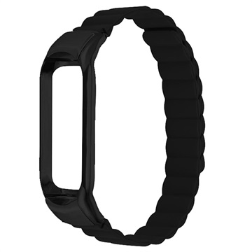 Xiaomi Mi Band 5/6 mágneses szilikon sportszíj - fekete