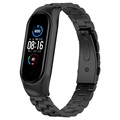 Xiaomi Mi Band 5/6 rozsdamentes acél szíj - fekete