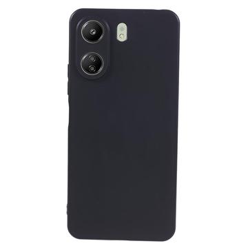 Xiaomi Poco C65/Redmi 13C Ujjlenyomat-mentes Matt TPU Tok - Fekete