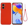 Xiaomi Redmi 10 5G/Note 11E Liquid Silikone Case - Red