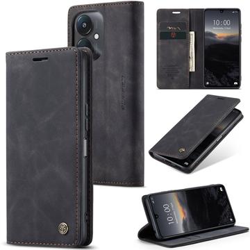 Caseme 013 Sorozatú Xiaomi Redmi 13C 5G/Poco C65 Pénztárca Tok - Fekete