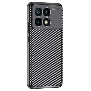 Xiaomi Redmi K70E/Poco X6 Pro Beetle Szénrost TPU Tok - Fekete