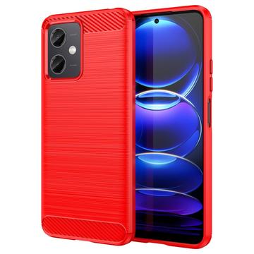 Xiaomi Redmi Note 12/Poco X5 Szálcsiszolt TPU Tok - Szénszálas