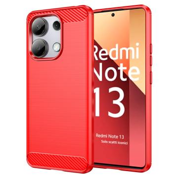 Xiaomi Redmi Note 13 4G Szálcsiszolt TPU Tok - Szénszálas