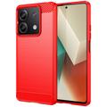 Xiaomi Redmi Note 13 Szálcsiszolt TPU Tok - Szénszálas - Fekete