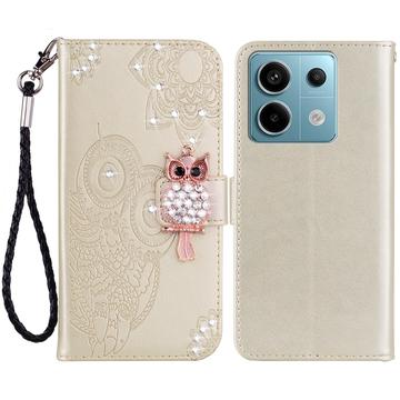 Xiaomi Redmi Note 13 Owl Rhinestone Wallet Case