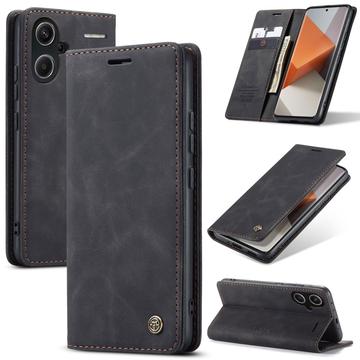 Caseme 013 Sorozatú Xiaomi Redmi Note 13 Pro+ Pénztárca Tok - Fekete