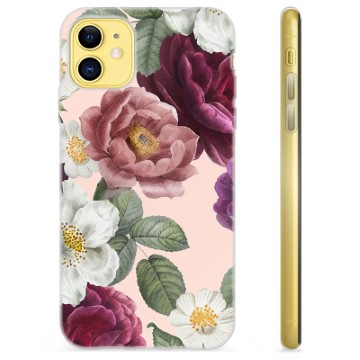 iPhone 11 TPU tok – romantikus virágok