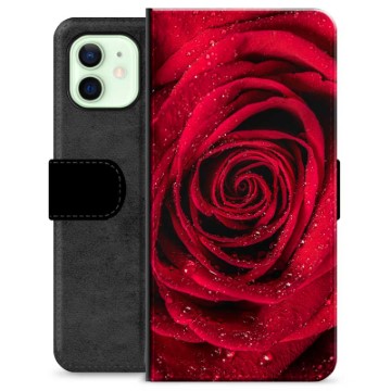 iPhone 12 Premium pénztárca tok - Rose