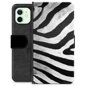 iPhone 12 Premium Wallet tok - Zebra