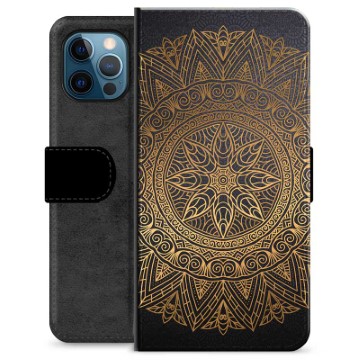 iPhone 12 Pro prémium pénztárca tok - Mandala