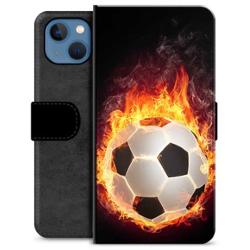 iPhone 13 Premium pénztárca tok - Football Flame