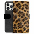 iPhone 13 Pro prémium pénztárca tok - Leopard