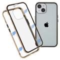 iPhone 14 Magnetic Case with Tempered Glass - Gold