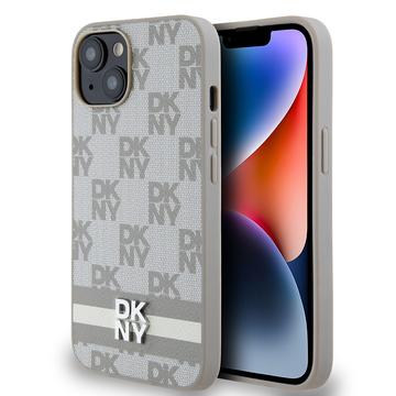 iPhone 15 DKNY Checkered Pattern and Stripe Case