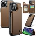 iPhone 15 Plus Caseme C22 Case RFID Card Wallet - Brown