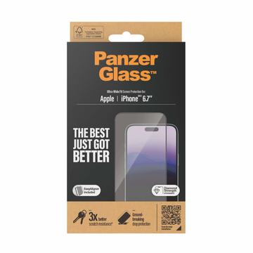 iPhone 15 Plus PanzerGlass Ultra-Wide Fit EasyAligner képernyővédő fólia - fekete él