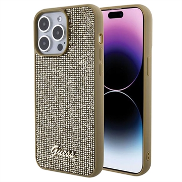 iPhone 15 Pro Max Guess Disco Metal Script Logo Case