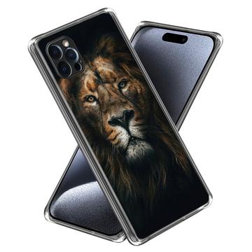 iPhone 15 Pro Max Stílusos Ultravékony TPU Tok - Oroszlán