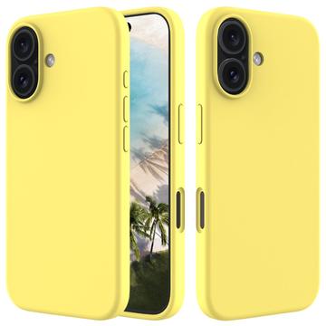 iPhone 16 folyékony szilikon tok - Sárga