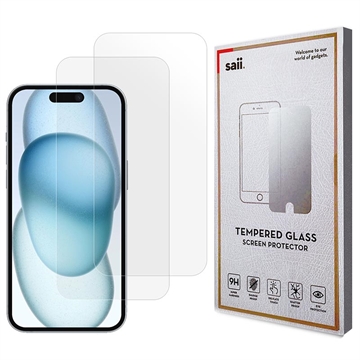 iPhone 16 Plus Saii 3D Premium Edzett üvegképernyővédő - 2 db.