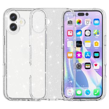 iPhone 16 Plus Stílusos Glitter Series hibrid tok