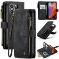 iPhone 16 Pro Caseme C30 Multifunctional Wallet Case - Black