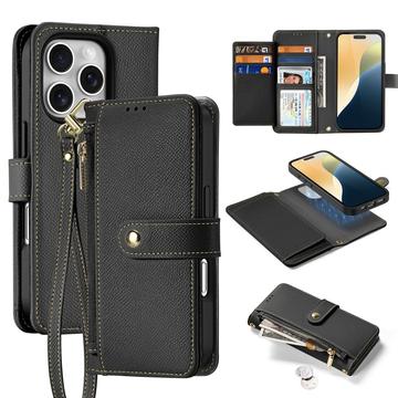 iPhone 16 Pro Dux Ducis Lawa Wallet Leather Case w. Magnetic Cover - Black