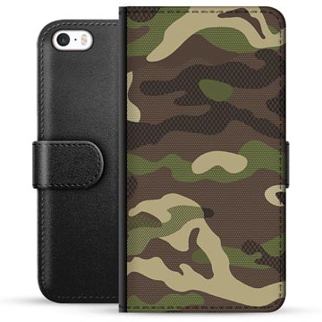 iPhone 5/5S/SE Premium Wallet tok - Camo