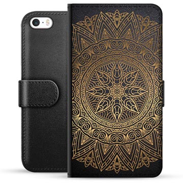 iPhone 5/5S/SE prémium pénztárca tok - Mandala