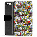 iPhone 5/5S/SE Premium Wallet tok - Graffiti