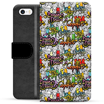 iPhone 5/5S/SE Premium Wallet tok - Graffiti