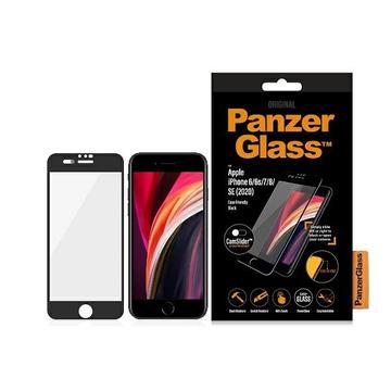 iPhone 6/6S/7/8/SE (2020)/SE (2022) PanzerGlass Case Friendly CamSlider képernyővédő fólia - fekete él